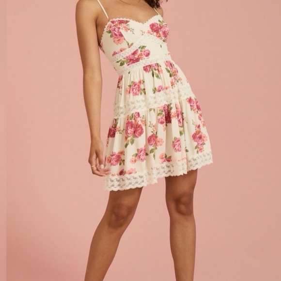 NWT Women’s Altar’d State Bettie Floral Mini Dress. Size Medium. - Picture 2 of 2